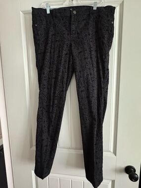 Black Patterned Pants